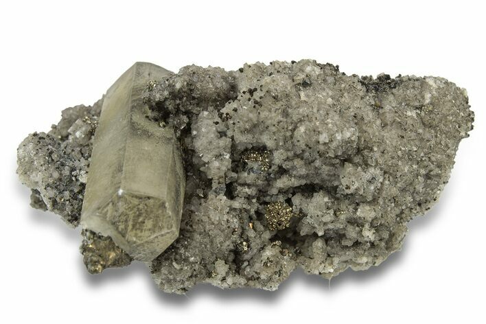 Double Terminated Calcite and Chalcopyrite on Dolomite - Missouri #252160